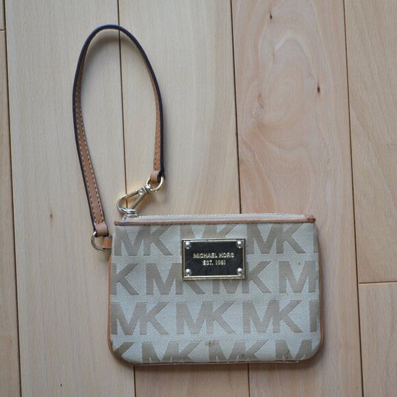 MICHAEL Michael Kors Wristlet Wallet Tan - Picture 1 of 6